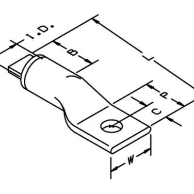 3M™ Scotchlok™ 40000 1 Hole Compression Lug is suitable for use on copper or aluminum conductors. The lug has a standard barrel that ensures a secure fit. Aluminum construction off...