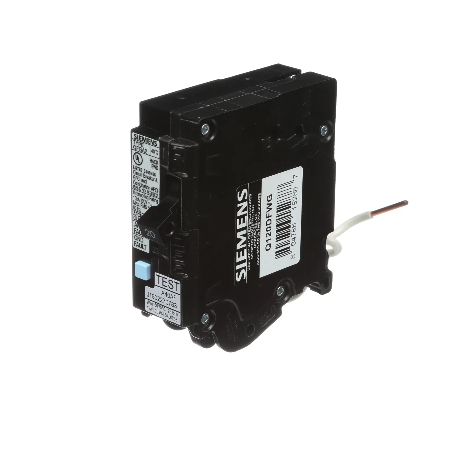 Siemens Industry, Inc. Q120DFWG Circuit Breakers product image