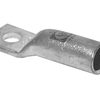 One Hole - Short Barrel Compression Lugs, #8 Wire, 10 Bolt Size, Red Color Code
