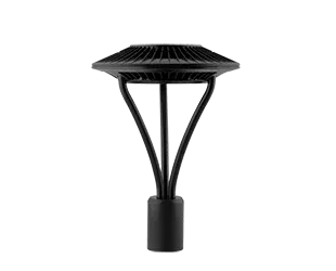 Area Light Post Top 52W, 4000k, LED Type V 480, Clear Lens, Black