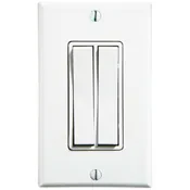 LevNet RF 902MHz Self-Powered Wireless Remote Switches. 1-Gang Dual Rocker Decora Switch - Gray