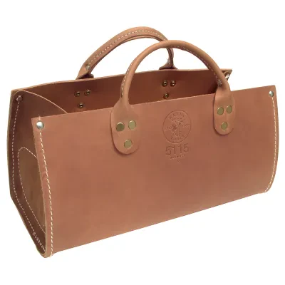 Leather Tote Bag, Rugged tool bag made of extra-heavy leather