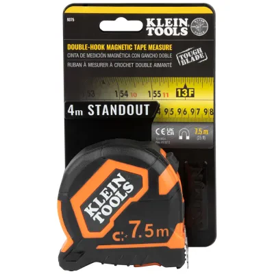 Tape Measure, 7.5-Meter Magnetic Double-Hook, Tape Measure with 4-Meter standout of wide, tough and durable blade