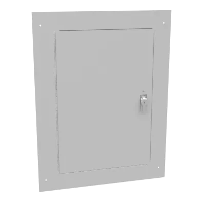 Flush Mount Cover Type 1 18x24 Screw Cover ANSI 61 Gray Steel Hinged Door Keylocking Slam Latch