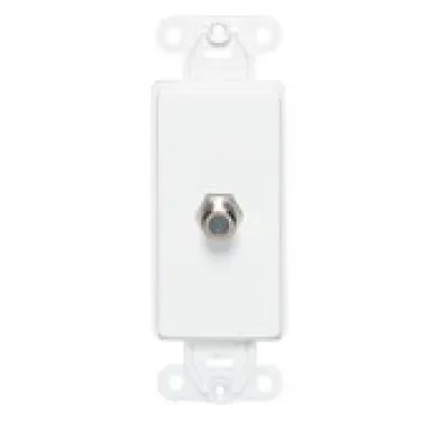 F connector, Decora Insert, White