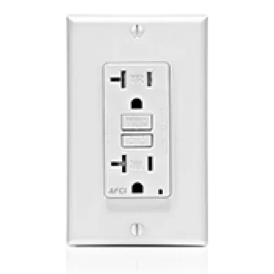 SmartlockPro Outlet Branch Circuit Arc-Fault Circuit Interrupter Receptacle 20-Amp 120-volt Grey