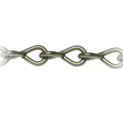 #6 Jack Chain, Steel Galvanized, 1-1/4" Link Length, 100' Box - U/M 1