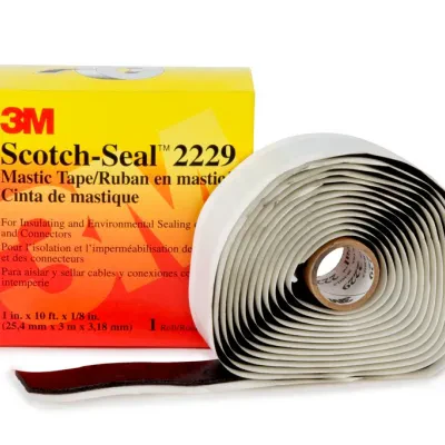 3M™ Scotch Seal™ Tape 2229 is a 125 mil thick, highly conformable, tacky mastic pad on an easy release liner that's suitable for insulating, padding and sealing of objects that nee...
