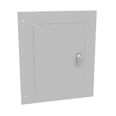 Flush Mount Cover Type 1 15x18 Screw Cover ANSI 61 Gray Steel Hinged Door Keylocking Slam Latch