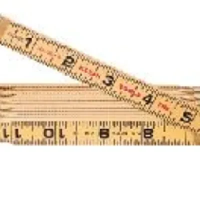 Wood Folding Rule, Outside Reading, Strong, 6-foot (1.83 m) long hardwood rules with clear abrasion-resistant coating