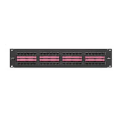 eXtreme 6+ Universal Patch Panel, 48-Port, 2RU, CAT 6. Cable management bar included. Centralized labeling.