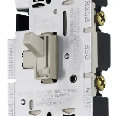 Hubbell Wiring Device Kellems, Switches and Lighting Control,Residential Grade, Motor Speed Control, Toggle Type, Single Pole, 15A120V AC, Light Almond