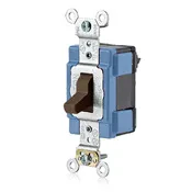 15 Amp, 120 Volt, Lev-Lok Switch, Illuminated Toggle, Quiet Single-Pole, White