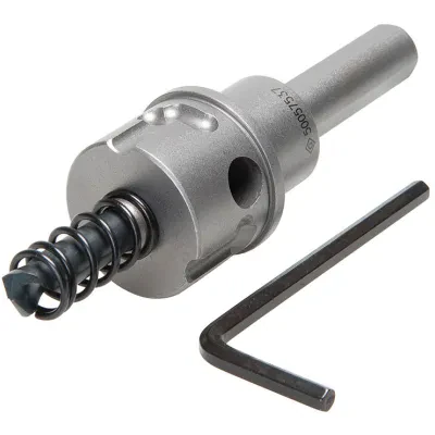 Quick change arbor allows you to change cutter heads with a simple push and a turn use the same arbor for different size cutting heads.