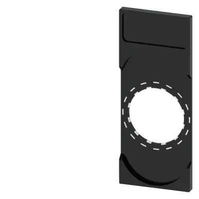 Label holder, for twin pushbutton, flat, black, for labeling plate 12.5mm x 27mm
