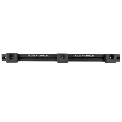 Tradesman Pro™ Modular Wall Rack, Heavy-duty anodized aluminum rack securely stores three Modular Tool Pouches
