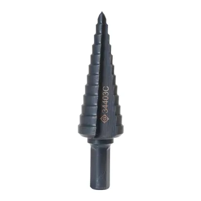 Cobalt #3 Step Bit.  Engineered with Cobalt HSS material, for maximum life in stainless steel.  Also cuts mild steel, sheet metal, copper, brass, aluminum, fiberglass, plastic, woo...