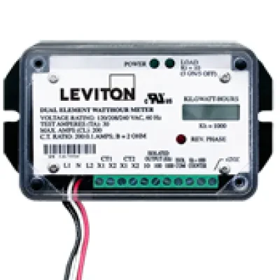 Single Element, 1PH, 2W, 120V, Individual, Self-Contained LCD Counter, 100:0.1, Black