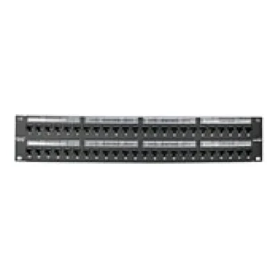 Extreme Cat 6A Patch Panel, 110-Style, 19 In Rack Mount, 48 Port Configured, Black