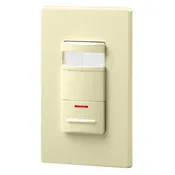 Leviton PIR Wall Switch Occupancy Sensor, with Nightlight, Time Delay 30 Sec- 2 Hours, Decora Style, 180 Degree View, Ivory