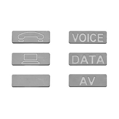 72 Icons For XXX Connectors: 24 "Voice" Icons, 24 "Data" Icons, 24 Blanks -Gray
