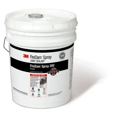 Our 3M™ FireDam™ Spray 200 is a sprayable material that dries to form a tough, elastomeric coating. It will firestop building joints, curtain wall perimeter joints and through pene...