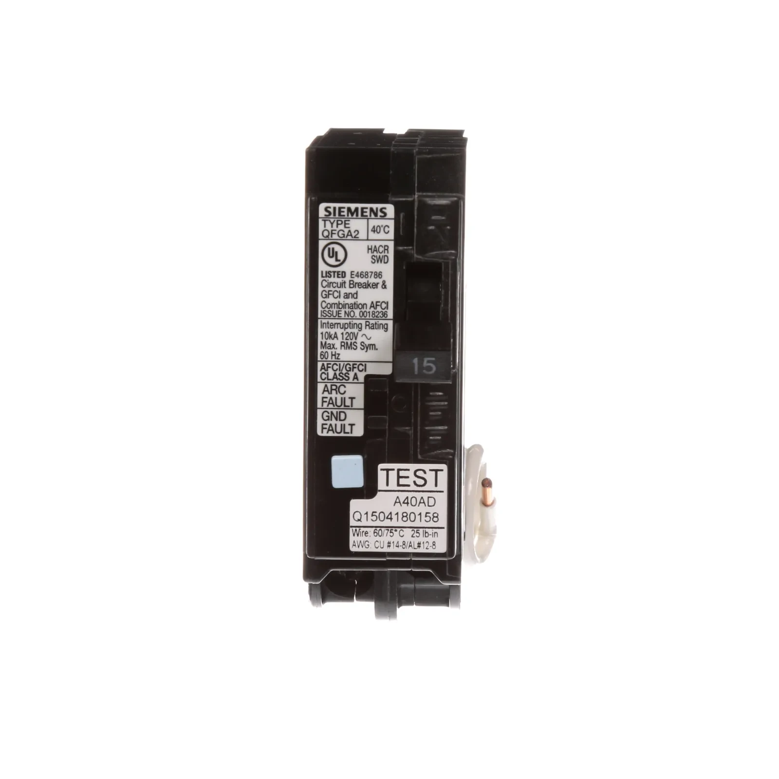 Siemens Industry, Inc. Q115DF Circuit Breakers product image