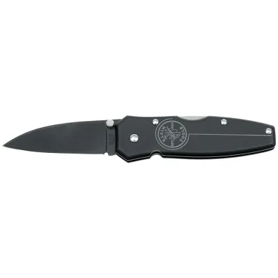 Black Lightweight Lockback Knife 2-1/4-Inch Drop Point Blade, Drop point blade is AUS 8 stainless-steel