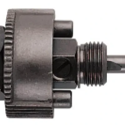 Shank Arbor with High-Speed Steel Pilot Drill Bit.  7/16" shank, 1/2" minimum chuck size.  Use with 1-1/4" - 6" Hole Saws.  The best arbor in the industry ensures a solid connectio...