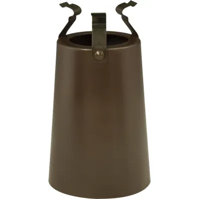 Patent Pending Dark Sky cup fits over the lamp to give ambient down light. Used with one-light medium base lamp facing down only. Antique Bronze finish.