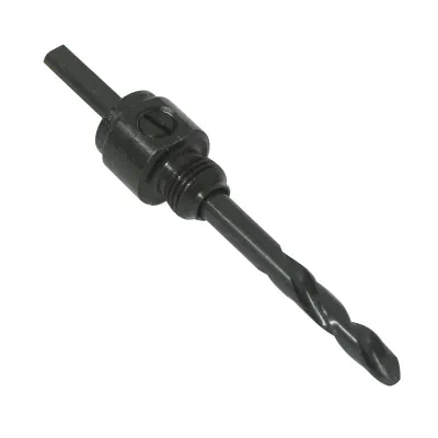 Shank Arbor with High-Speed Steel Pilot Drill Bit in Clamshell.  1/4" shank, 1/4" minimum chuck size.  Use with 9/16" - 1-3/16" Hole Saws.  The best arbor in the industry ensures a...