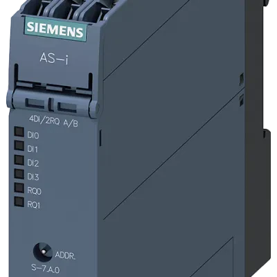 AS-I SLIMLINE COMPACT MODULE IP20.A/B-SLAVE.DIGITAL. 4DI/2RQ SCREW-TYPE TERMINAL. 22.5 MM 4X INPUT FOR 3-WIRE SENSOR SENSOR SUPPLY SWITCHABLE 2X OUTPUT RELAY 1A