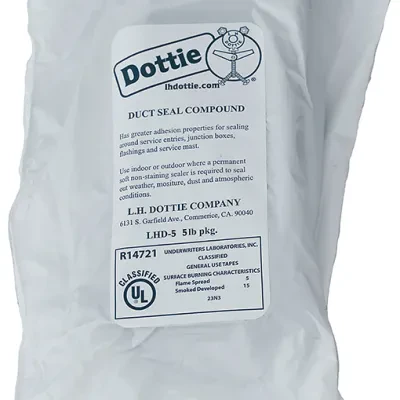 Duct Seal, 5 lb. Size, Plastic Bag