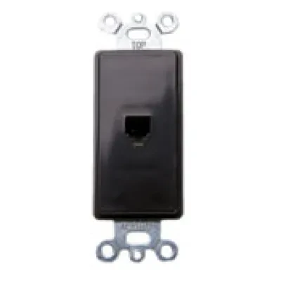Decora Insert, 6P4C, Screw Terminals, Brown