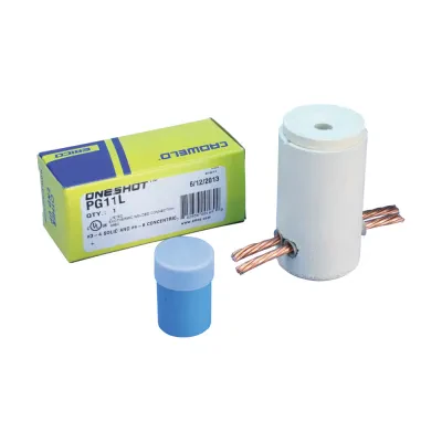 nVent ERICO Cadweld One Shot, Cable to Cable, Traditional, PG (ONE SHOT), #3, #4 Connection, Solid