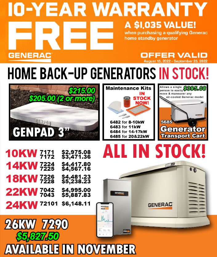 We Have Generators in Stock!