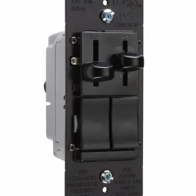 Preset 3-speed/3way De-Hummer Fan Control with 3way Dimmer, 300W Black