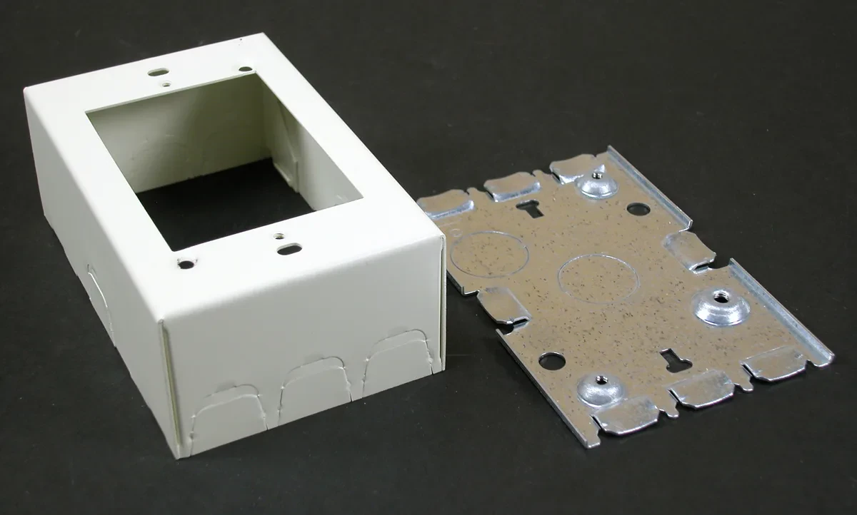 For deep switches and receptacles. Base has two 1/2" trade size KOs. Larger gang boxes available by special order. Single-gang: 4 5/8" L x 2 7/8" W (117mm x 73mm). Accepts NEMA sin...