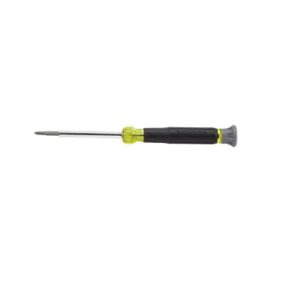 Multi-Bit Electronics Screwdriver, 4-in-1, Phillips, Slotted Bits, Electronics Screwdriver with four different non-magnetic tips in one tool, includes #0 and #00 Phillips plus 1/8-...