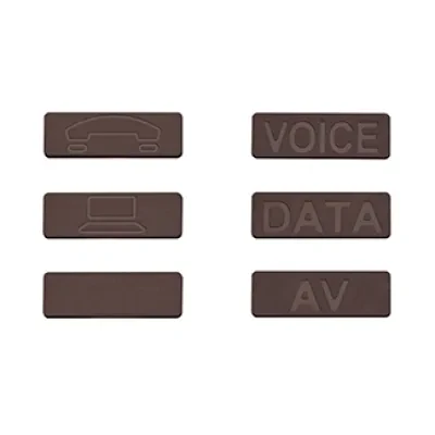 72 Icons For XXX Connectors: 24 "Voice" Icons, 24 "Data" Icons, 24 Blanks -Brown
