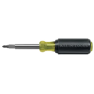 Multi-Bit Screwdriver / Nut Driver, 10-in-1, Phillips, Slotted Bits, Multi-Bit Screwdriver / Nut Driver shaft holds 8 popular tips and converts to 2 nut driver sizes