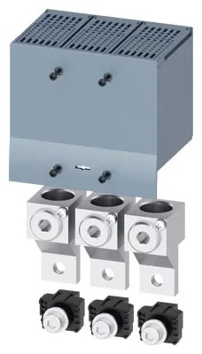 BREAKER 3VA Wire connector, large, with control wire tap FOR 3VA61 at 125A and 3VA62 at 250A CONNECTION OF CU AL CABLE 3 SINGLE TERMINALS AND 1 EXTENDED TERMINAL COVER INCLUDED