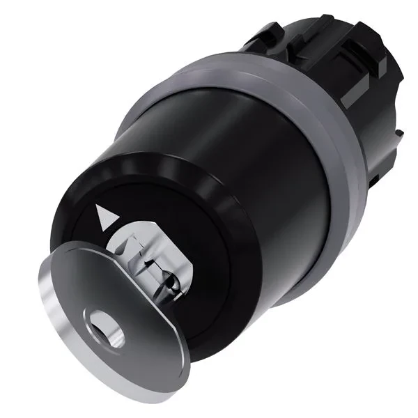 CES KEY-OPERATED SWITCH, 22MM, ROUND, PLASTIC WITH METAL FRONT RING, LOCK NO. LSG1, WITH 2 KEYS, 2 SWITCH POSITIONS O-I, LATCHING, ACTUATING ANGLE 90 DEG., 10 30H/13 30H, KEY REMOV...