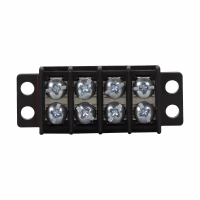 Double Row Terminal Block, 30A, Black, Ten-pole, -40 to 130 Degrees C, Breakdown voltage 3600V, Barrier, 300V, 9 lb-in, 0.375 in