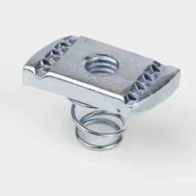 PECO FASTENERS 1/4 STRUT NUT SHORT SPR EG 100 PER BOX