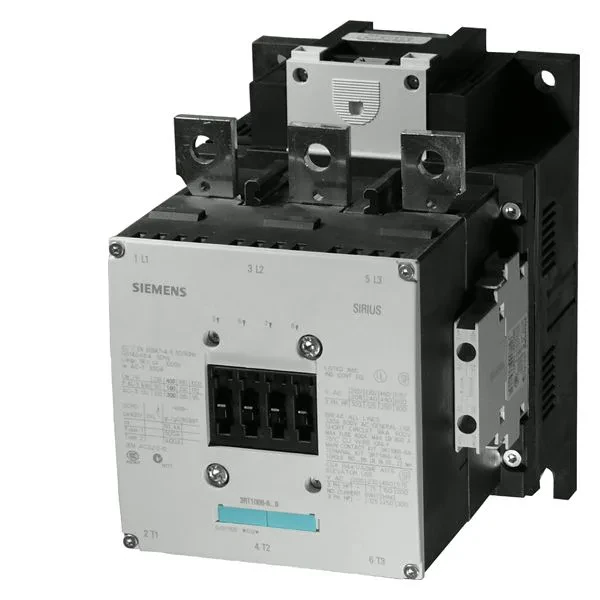 Contactor,IEC,Sirius,Standard 3 Pole,Non-Reversing 110 - 127 AC/DC Coil Frame Size S12,400A Panel Mount 2 NO ( & ) 2 NC Auxiliaries No Suppression Lugs (Not Included) Terminals UL File E31519 in Vol.11 Sec. 4