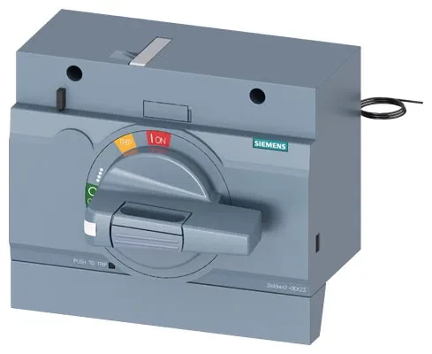 BREAKER 3VA Front mounted rotary operator FMRO FOR 3VA63 at 400A and 3VA64 at 600A GRAY STANDARD WITH ILLUMINATION KIT WITH DOOR INTERLOCK WITHOUT DOOR OPENINGFUNCTION WITH HANDLE NEMA 1
