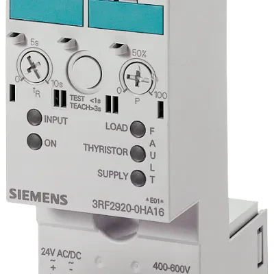 Power Controller,Solid State SIRIUS SC 24 VAC/DC Control Voltage Current Rating20 Amps Power Voltage 400-600 VAC Width = 45mm UL File E143112 in Vol.1 Sec.8