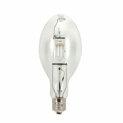 HID Metal Halide Lamp, Designation: MH250/ED28/U/4K, 250 WTT, ED28 Shape, E39 Mogul Base, Clear, 12000 HR, Lumens: 20000 LM Initial, 4000 DEG K Color Temperature, Cool White 65 CRI...