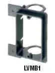 Low voltage bracket for new construction. Mounts vertical on wood or metal studs. Non Metallic. Single Gang. For class 2 low voltage wiring. Built in 3/4" Knockout.